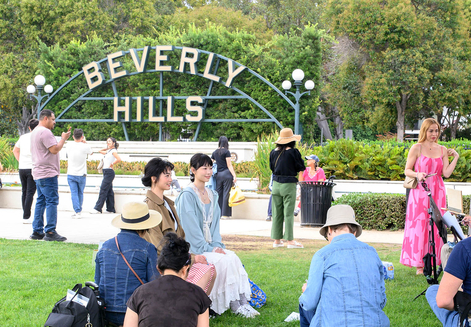 Girls Painted in Beverly Hills by Adrian Lewandowski